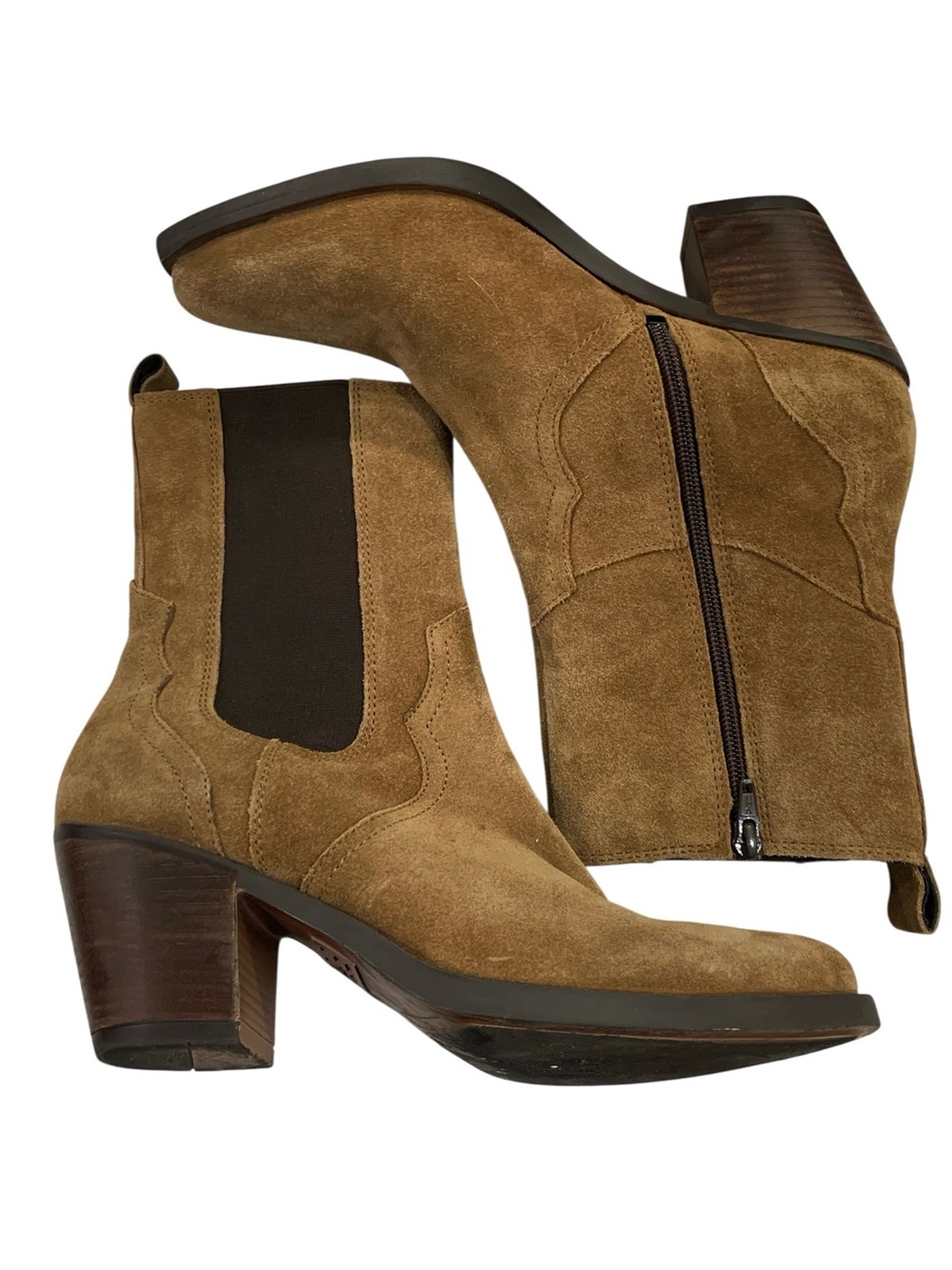 Frye Mera Suede Leather Chelsea Boots Size 8.5 M western Boho